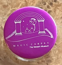 The Newark Museum Magic Carpet Souvenir Pinback Button Mini Pinback