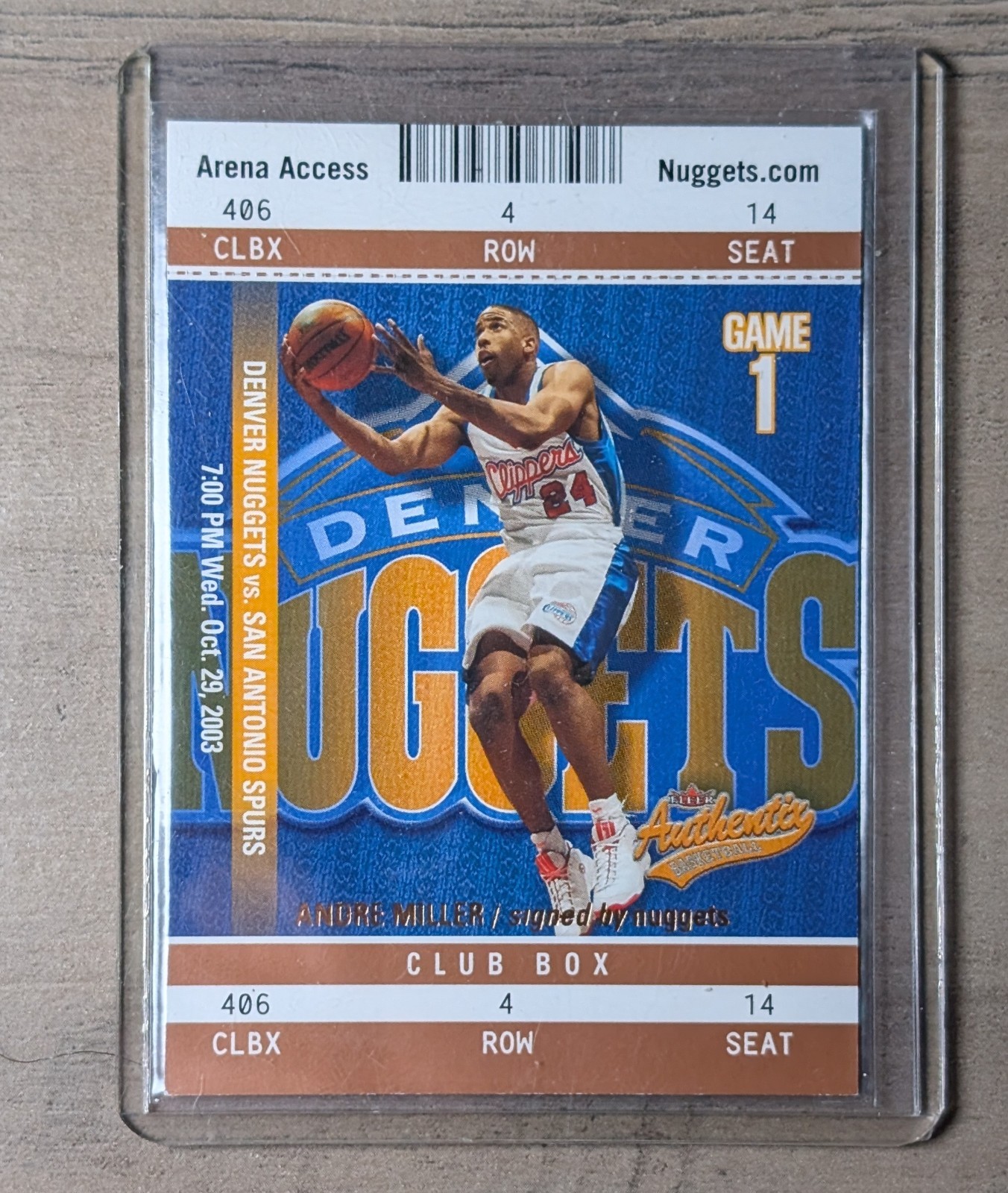 2003-04 Fleer Authentix Andre Miller #17 Club Box Parallel /100 