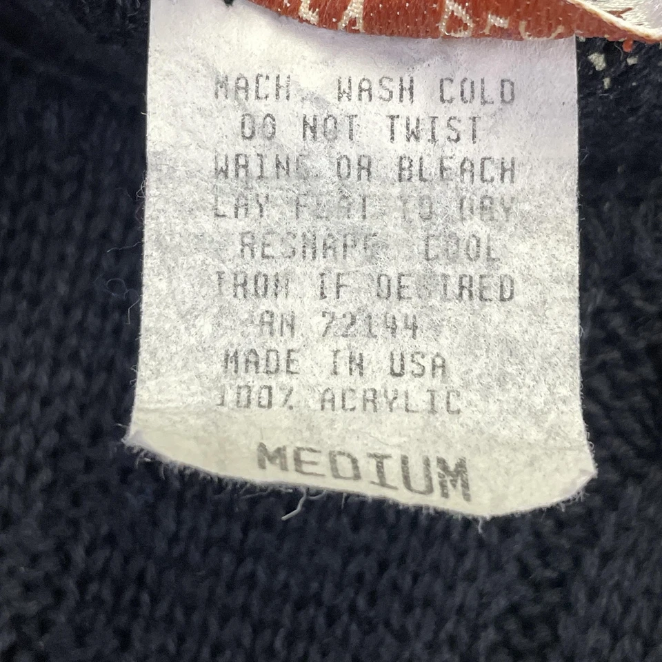 Chaleco Suéter Courtney Blake Mujer Medio Negro Tejido con Cable Cuello Redondo Hecho en EE. UU. Foto 3 de 4