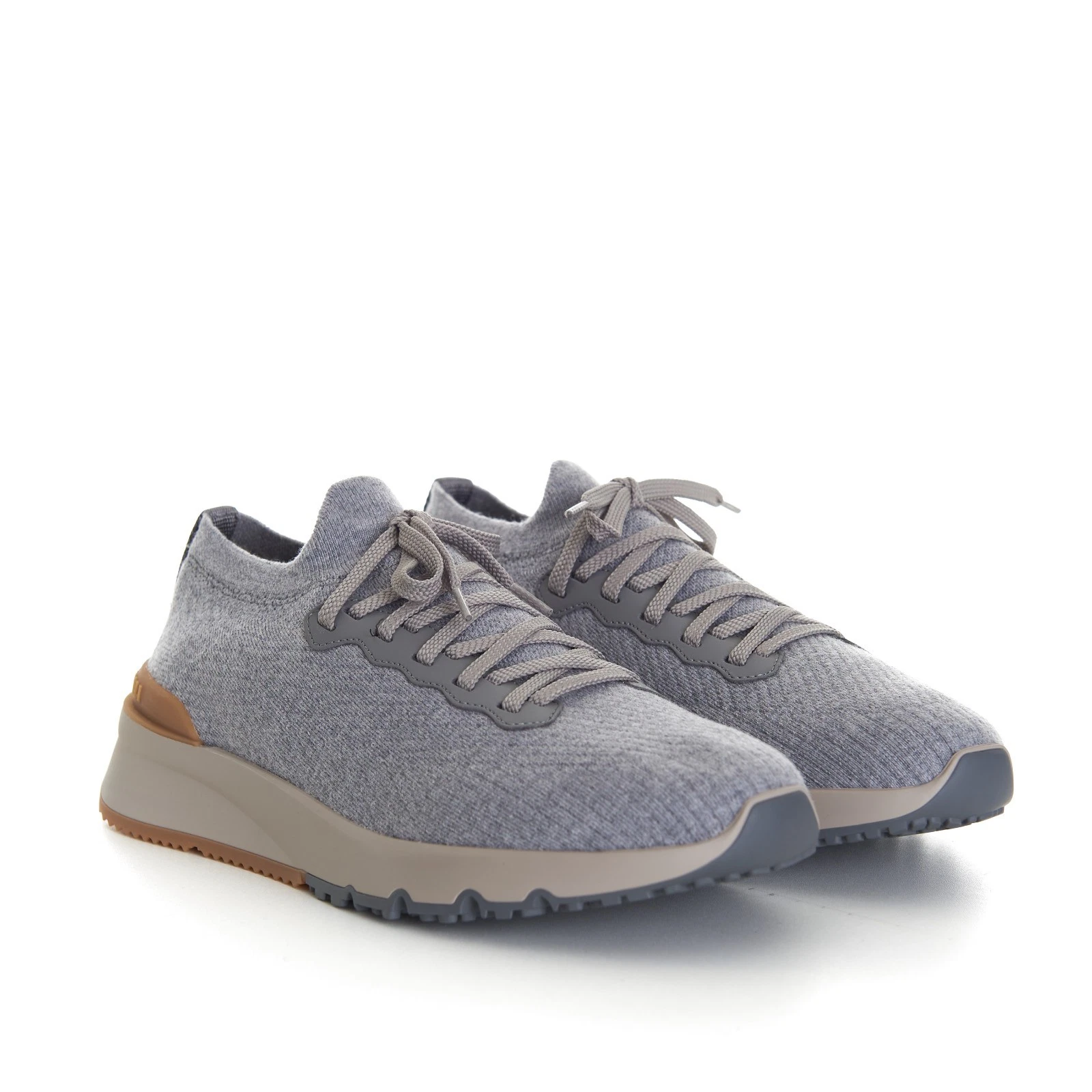 Brunello Cucinelli — BRUNELLO CUCINELLI 1150$ Wool Knit Low Top Runners Sneakers