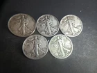 5 Different Walking Liberty Silver Half Dollars