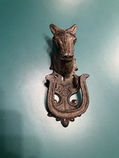 Vintage Door Knocker Horseshoe  Cast Iron Horse Door Knocker