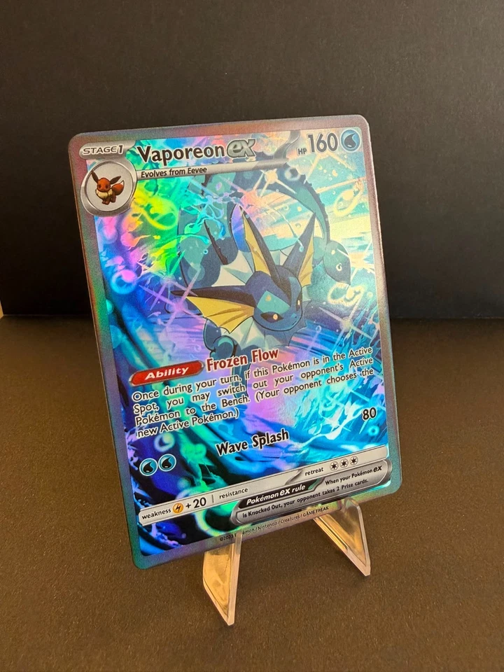 ✨Custom Pokemon Aquana Full Art Holo Fan Card Vaporeon NM✨ - Bild 2 von 2