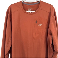 ARC’TERYX Rho Crewneck Pullover Mens 2XL Rust Base Layer LS Shirt Arcteryx