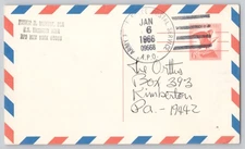 APO 09668 Army Postal Service airmail to Sgt military 6c stamp, Chrome 1966