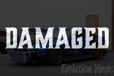 Damaged Decal Sticker V1 Die Cut Bumper JDM Turbo Boost Sad Boys Choose ...