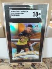 2019-20 Topps Chrome UEFA JADON SANCHO SGC 10 ROOKIE #FS-JS Future Stars RC 