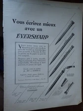 Eversharp pen holder + water DIXOR hairs by Arnold advertising paper ILLUSTRATION 1927
