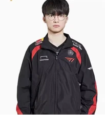 2024 LOL Spring Competition LCK Uniform Jersey Team T1 Faker Logo Zipper Jacket