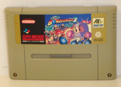 1994 * SNES * Super Bomberman 2 * gold * Hudson Soft * leider mit Vergilbung