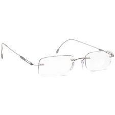 Silhouette Eyeglasses 7663 6075 TNGIII Silver Spoon Rimless Frame 51[]19 145