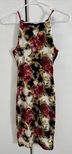 NWT Women’s Fitted Midi Dress With Ornate Floral Pattern