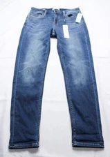 Vigoss Women's Thompson Mid Rise Boyfriend Tomboy Jeans BL1 Indigo Size 28 NWT