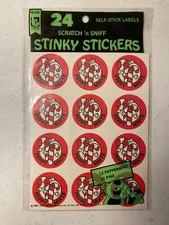 TREND STICKERS Vintage SCRATCH ‘n SNIFF 12 PEPPERMINT 12 PINE sealed 1981