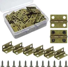 100pcs Small Hinges for Wooden Box Mini Hinge Jewelry 1 Inch Hinges Bronze Door