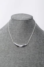 Silver Tone Slide Pendant Necklace 16-19"