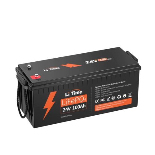 LiTime 24V 100Ah LiFePO4 Akku Lithium Batterie 100A BMS für Solar Wohnmobil Boot - Afbeelding 1 van 10