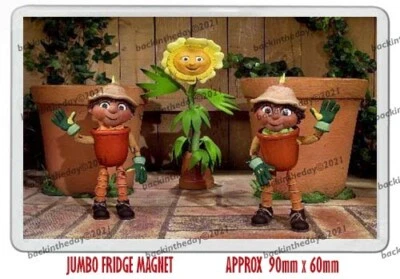 BILL AND BEN THE FLOWERPOT MEN NEW JUMBO FRIDGE / LOCKER MAGNET OR KEYRING
