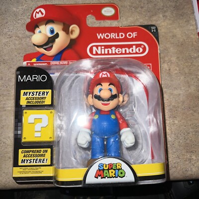 World of Nintendo Mario W/ Question Block Accessory Action Figure ***New***