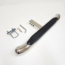 Fit 2" Receiver Heavy Duty Steel Tow Hitch Step Bar Guard Chrome 30x3"