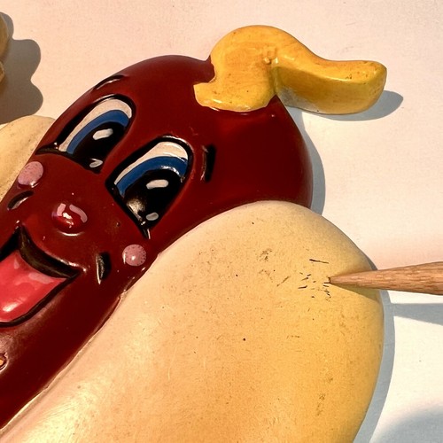 Juego de placas de pared de cerámica kitsch retro 3D de soda de palomitas de maíz para perros calientes película - Imagen 6 de 11