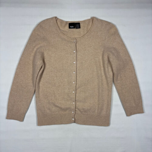 Mossimo Cream / Beige 100% Cashmere Button Cardigan Sweater Womens XS*