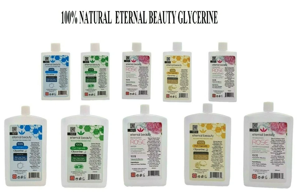 Pure Glycerine, Vegetable Glycerine, Rosewater B.P Eternal Beauty New Packaging