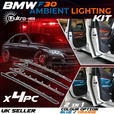 BMW F30 F31 LED AMBIENTE INNENRAUM AUTO TÜRVERKLEIDUNG LICHTVERKLEIDUNG 60 LEDS PRO STREIFEN