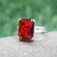 Garnet Gemstone 925 Sterling Silver Statement Ring Women Jewelry All Size A-784