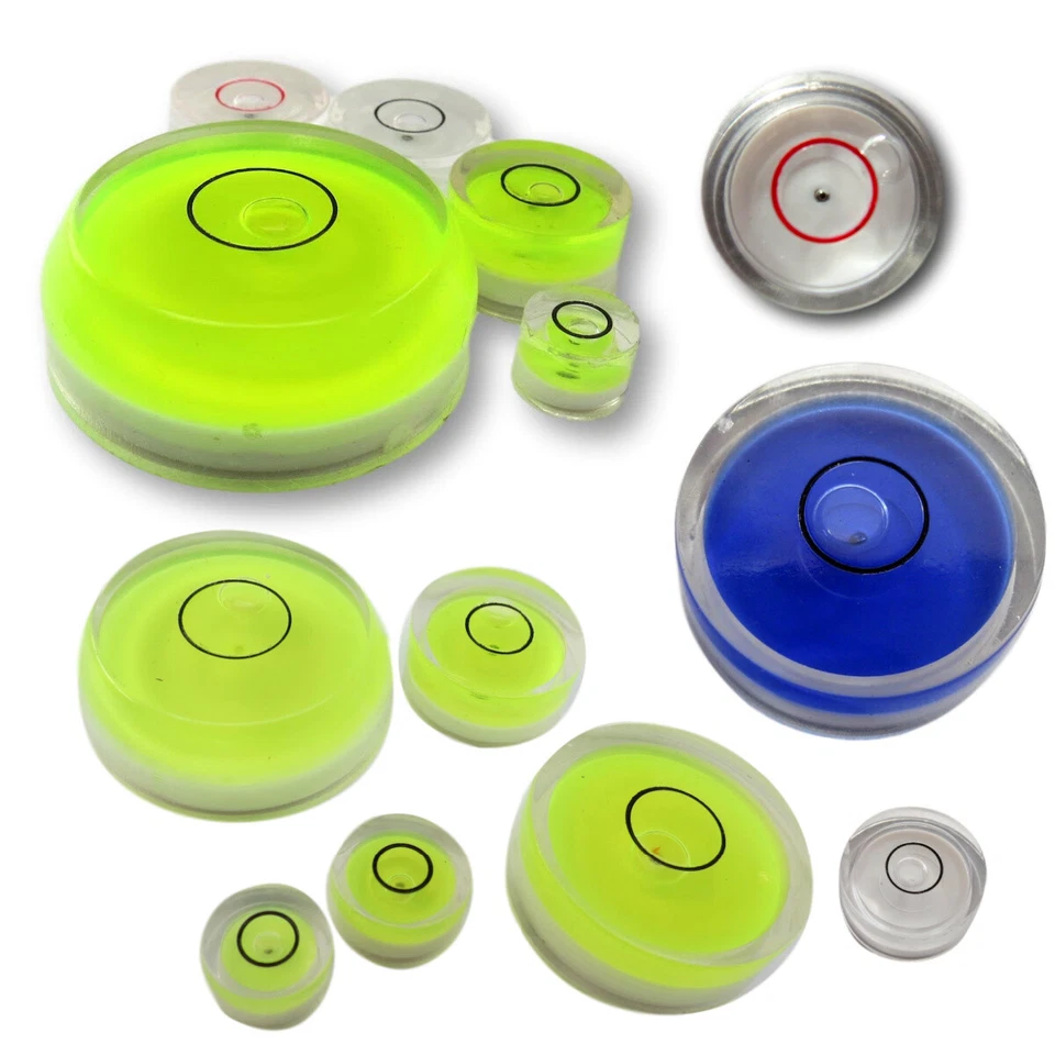 Spirit Level Bubble 8mm to 40mm Circular Round Floor Top Leveller Boat Caravan