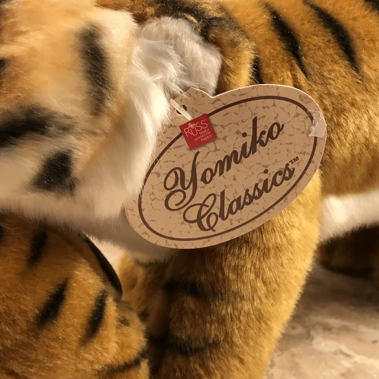RUSS BERRIE YOMIKO CLASSICS MOMMY & BABY TIGER STUFFED PLUSH ANIMAL W/TAG