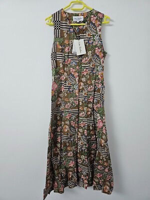 Kate Sheridan Trevarno Trellis Midikleid Damen Small Mehrfarbig Boho Kittel