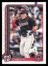 DYLAN CREWS RC Team Set Variation 2025 Topps WSH-1 Washington Nationals
