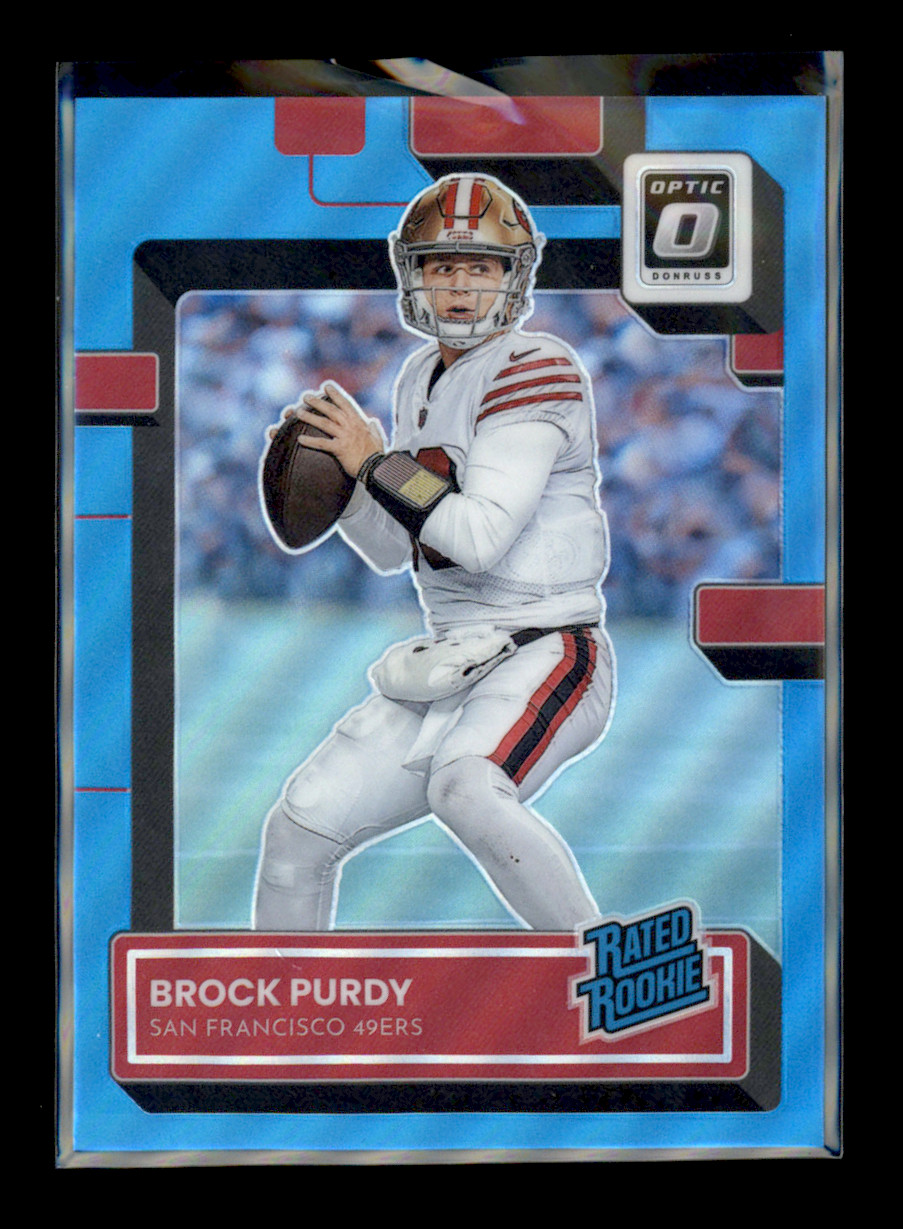 2022 Panini Donruss Optic Rated Brock Purdy #277 Aqua Prizm 84/299 RC 49ers