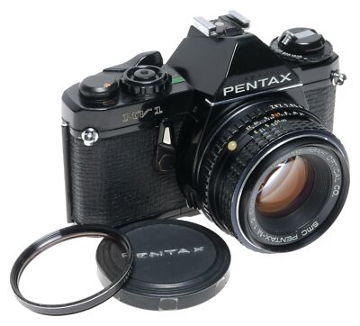Pentax MV-1 黒 SMC PENTAX-M 50mm f2 整備済 VINTAGE Pentax MV 35mm SLR Camera | SMC Pentax-M 50mm 1:2