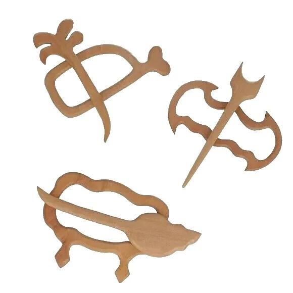 木制棕色头发发夹女式