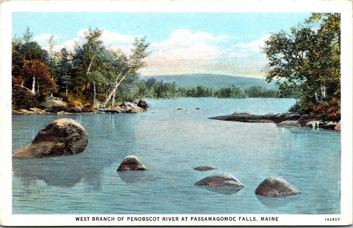 West Branch Penobscot River Passamagomoc Falls Maine Me Ct