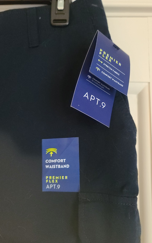 6-Pocket Men Apt 9 Premier Flex Comfort Waist Cargo Short Blue Sz 33 NWT Stretch - Picture 2 of 4