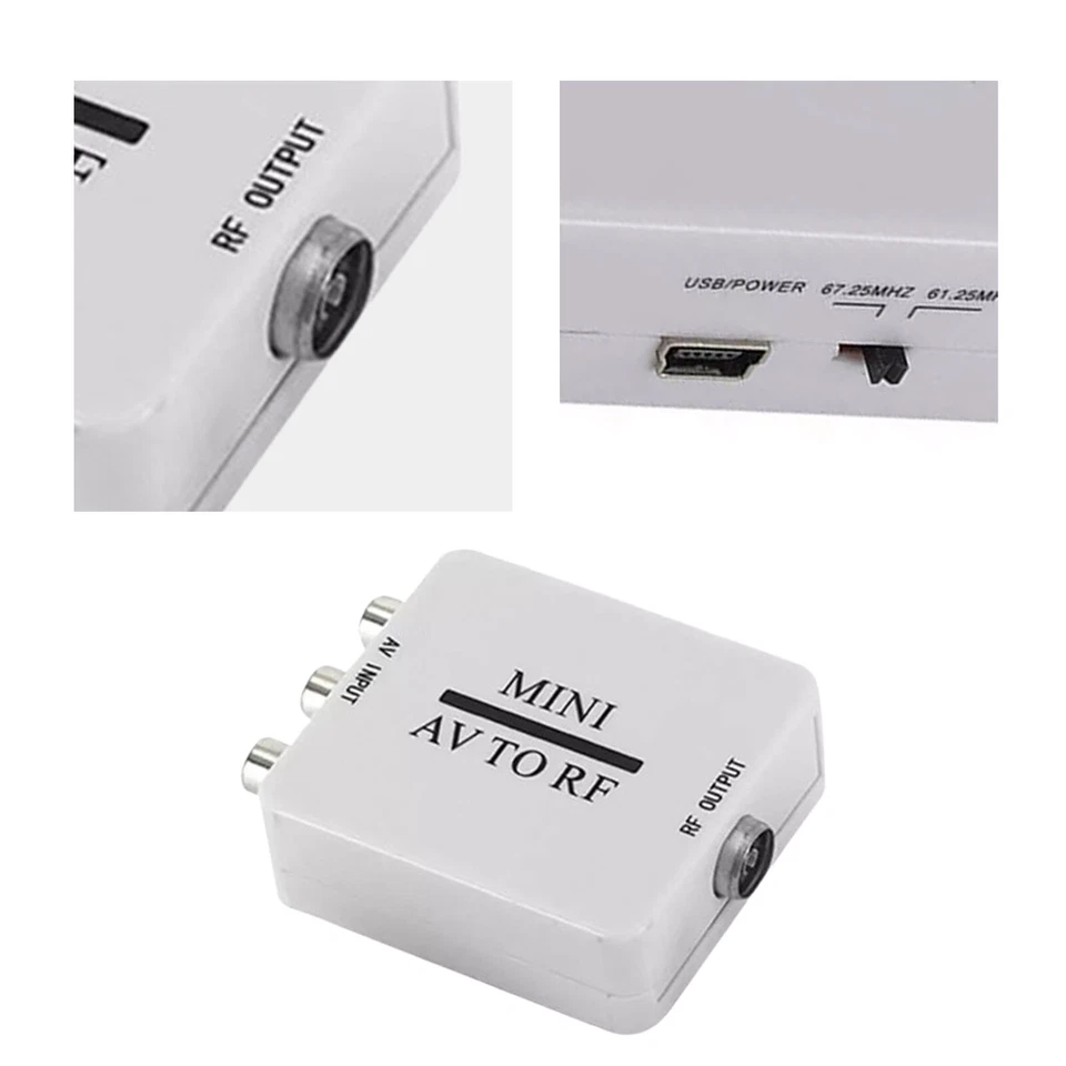 Video Converter RCA/Composite A/V To RF/Coax/Coaxial Converter RF Modulator AV 2 - Image 2 of 4