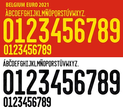 Name&Number Set For Belgium Euro Cup 2020 Home/Away National Football Soccer