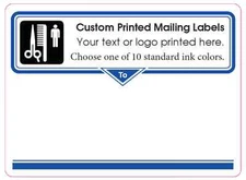 Printed Shipping Labels, 10,000 Custom 4" x 3" Business Mailing Stickers 1 color