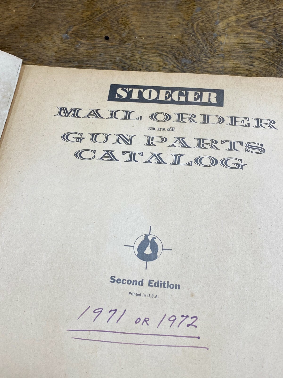 Vintage Stoeger Mail Order & Gun Parts Catalog 2nd edition Assembly