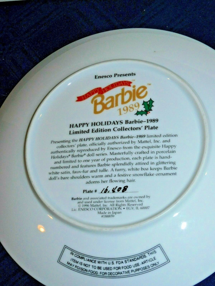 BARBIE HAPPY HOLIDAYS BARBIE 1989 LIMITED EDITION COLLECTORS