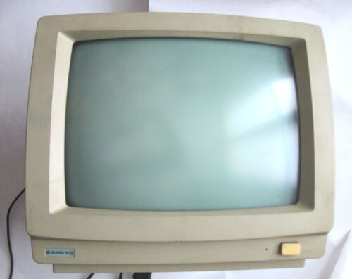 SANYO Monochrome CRT Monitor DM6112 AV Screen For Apple II IBM PS/2 ATARI PC XT - Bild 2 von 6
