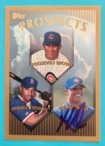 VERNON WELLS Hand Signed 1999 Topps Prospects #436 Blue Jays Autograph Auto Card