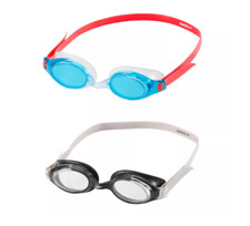 Speedo Jr Sea Spray Junior Goggles 2 PK Blue Black Latex Free Ages 6-14 New
