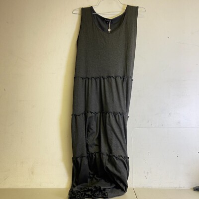 knee length dresses for ladies Women's Scoop Neck Tiered Midi Dress