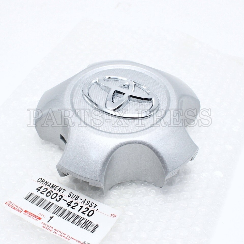 Genuine Toyota Wheel Center Cap Emblem – Fits Yaris, Corolla, Prius (Part #42603-52110) – Silver, 1pc