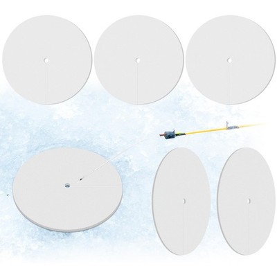 Blueweenly 6 Pcs Ice Fishing Hole Covers 12 Inch Foam Tip White 