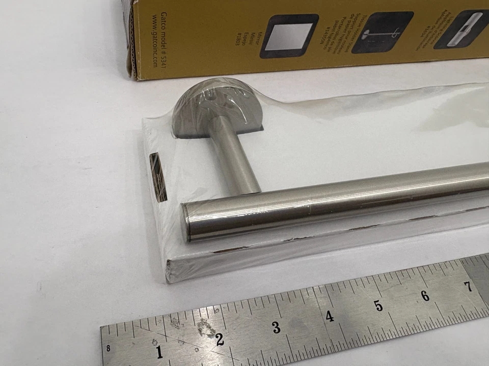 (1) NUEVO Toallero Gatco Level 18" - NÍQUEL CEPILLADO - #5341 (sw) Foto 3 de 4